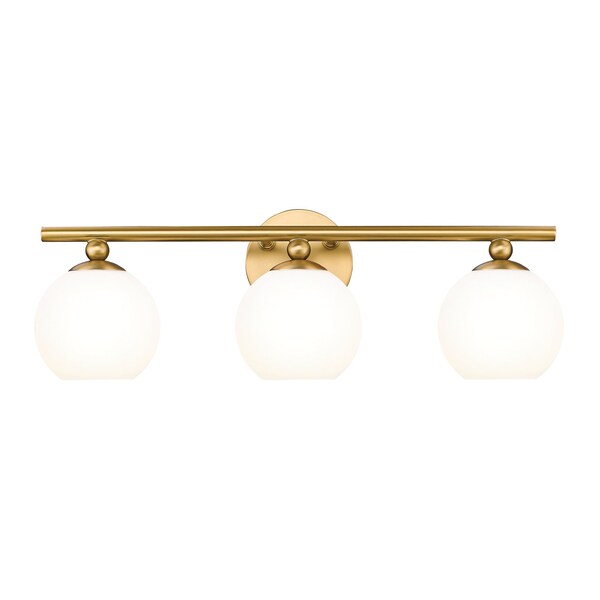 Z-Lite Neoma Vanity, 3-Light, 21.75 In.W x 6.75 In.L x 7.25 In.H, Modern Gold/Opal Etched 1100-3V-MGLD - main